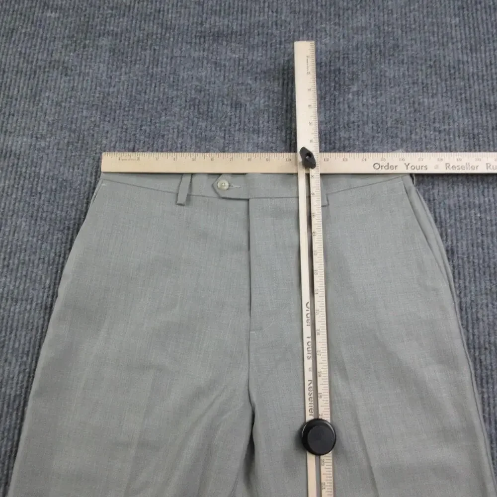 John Henry Suit Pants Mens 33x32 Gray Polyester Rayon Belted Vietnam 32x31.5*